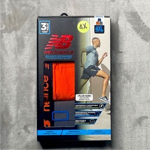 New Balance Boxer Briefs 4XL Plus Size Mens Performance Gray Blue Lightweight